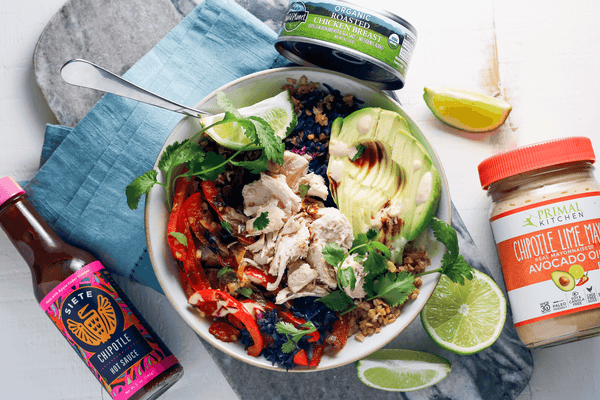 Organic Chicken Fajita Bowls