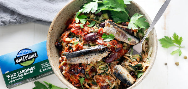 Sardine Puttanesca with Zoodles