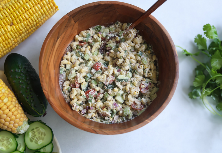 Photo of Cavatappi Corn & Cucumber Tuna Salad