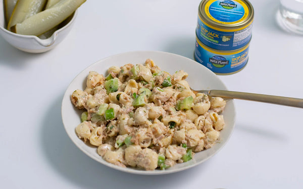 Dill Pickle Tuna Pasta Salad