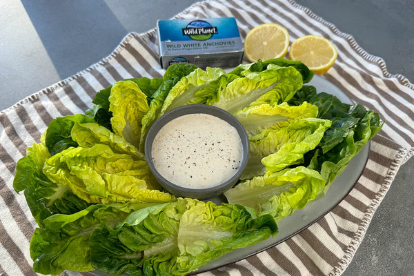 Caesar Dip with Little Gem Lettuce