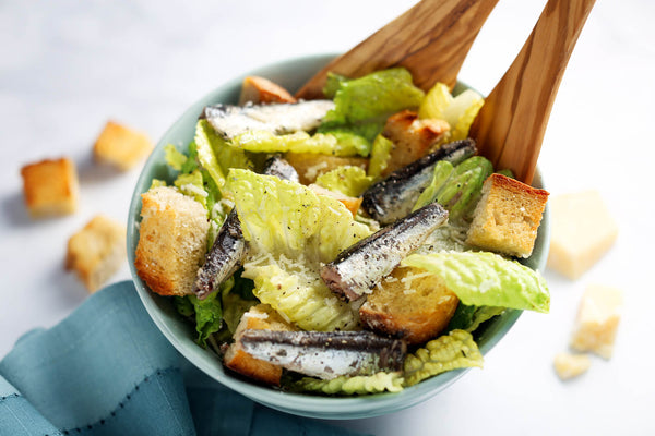 Caesar Salad with White Anchovies