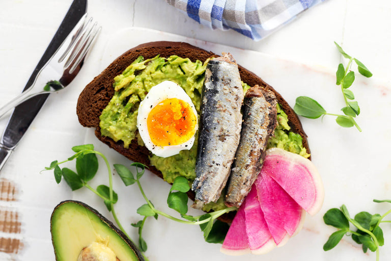 Egg and Avocado Sardine Tartine