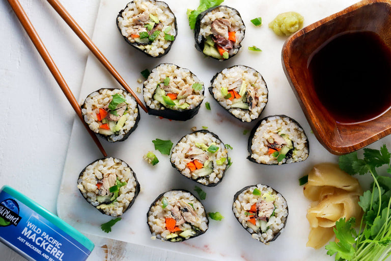 Mackerel Brown Rice Maki Rolls