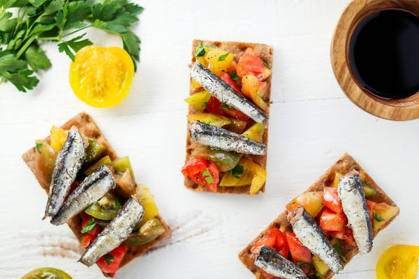 Summer Tomato and Anchovy Crisps