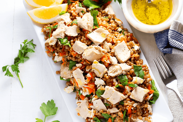 Tuna, Feta and Wheat Berry Salad