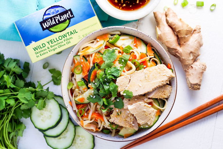 Yellowtail Rice Noodle Salad