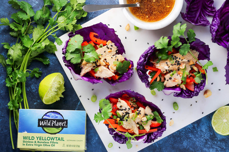 Yellowtail Veggie Wraps