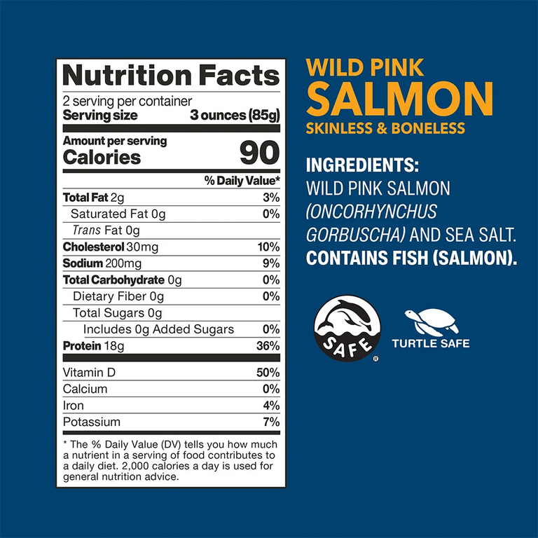 Wild Pink Salmon nutrition facts and ingredients