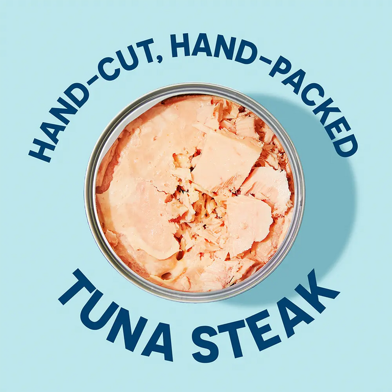 Open can of Albacore Wild Tuna 
