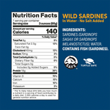 Wild Sardines In Water No Salt Added nutrition facts and ingredients