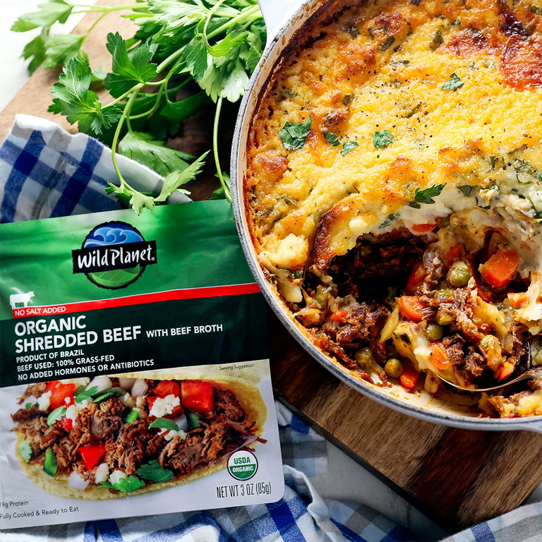 Organic Shredded Beef Single-Serve Pouch No Salt Added usage in dish