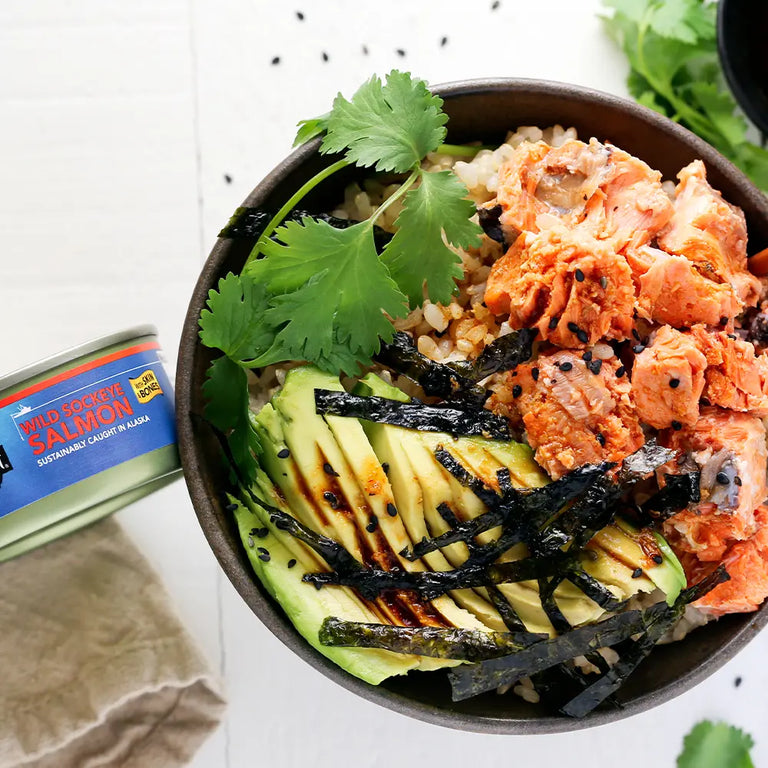 Wild Sockeye Salmon with Skin & Bones usage in dish