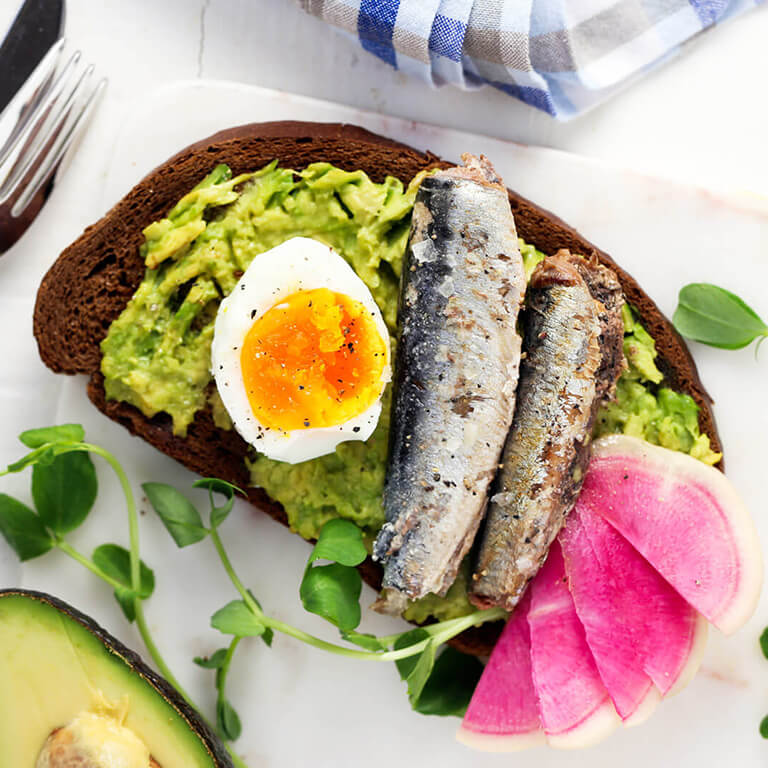 Sardines, Egg & Avocado Toast