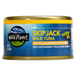 Skipjack Wild Tuna with Jalapeño & Cumin, in can. 100% Sustainably Pole and Line Caught, Front View