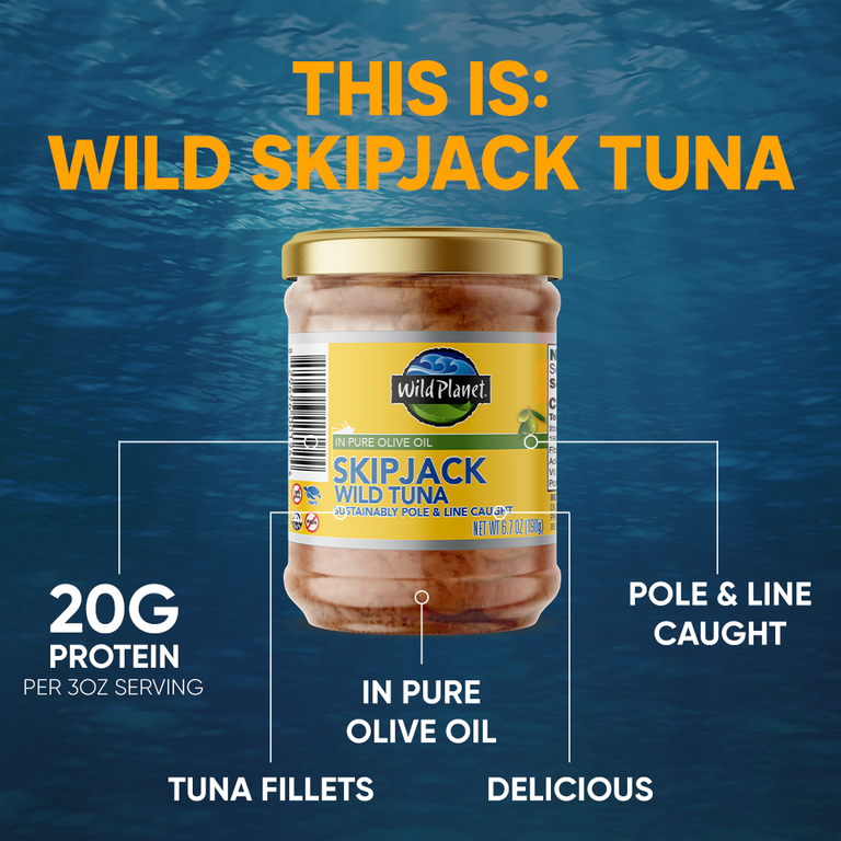 Skipjack Wild Tuna in Pure Olive Oil