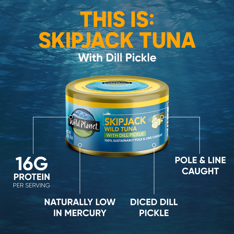 Skipjack Wild Tuna with Dill Pickle