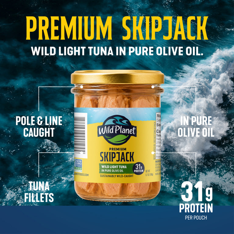 Skipjack Wild Tuna in Pure Olive Oil