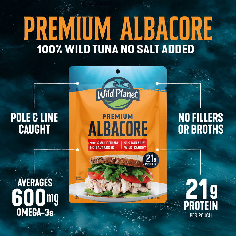 Albacore Wild Tuna Single-Serve Pouch No Salt Added