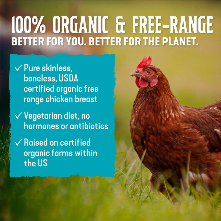 Premium Organic Roasted Chicken Breast with Rib Meat No Salt Added