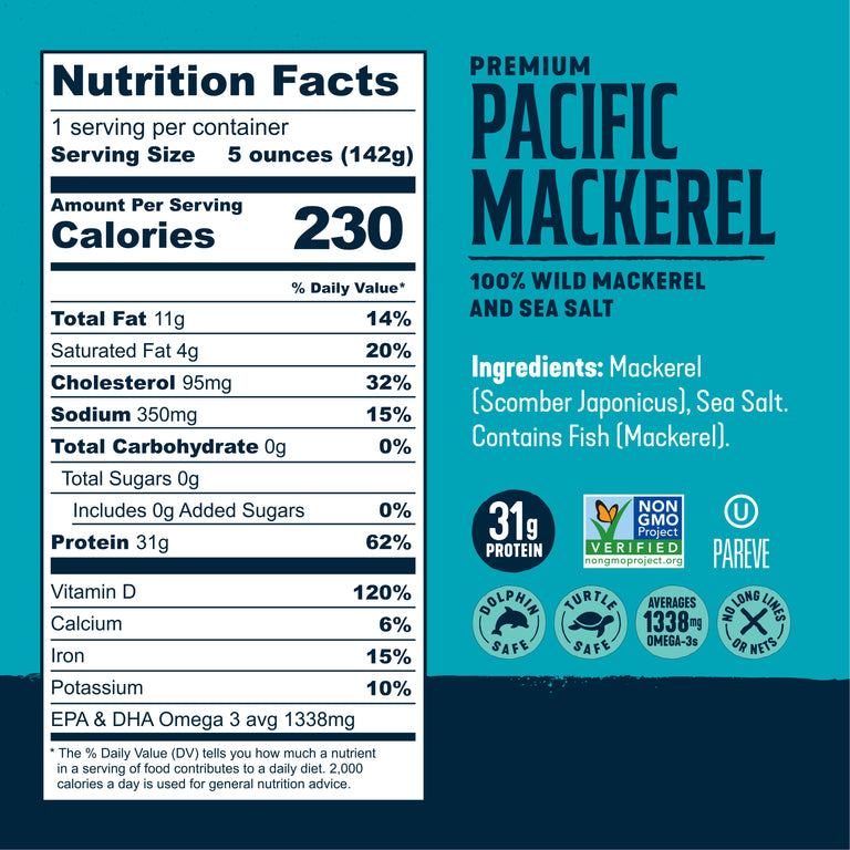 Wild Pacific Mackerel