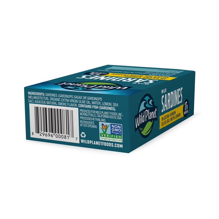 Wild Sardines In Extra Virgin Olive Oil with Lemon