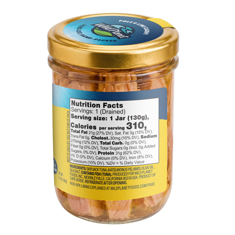 Skipjack Wild Tuna in Pure Olive Oil