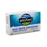 Package of Wild Planet WIld White Anchovies in Water with Sea Salt