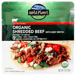 Wild Planet Organic Shredded Beef No Salt Added - front of pouch