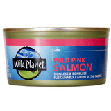 Wild Planet Wild Pink Salmon skinless and boneless 6oz can - front view