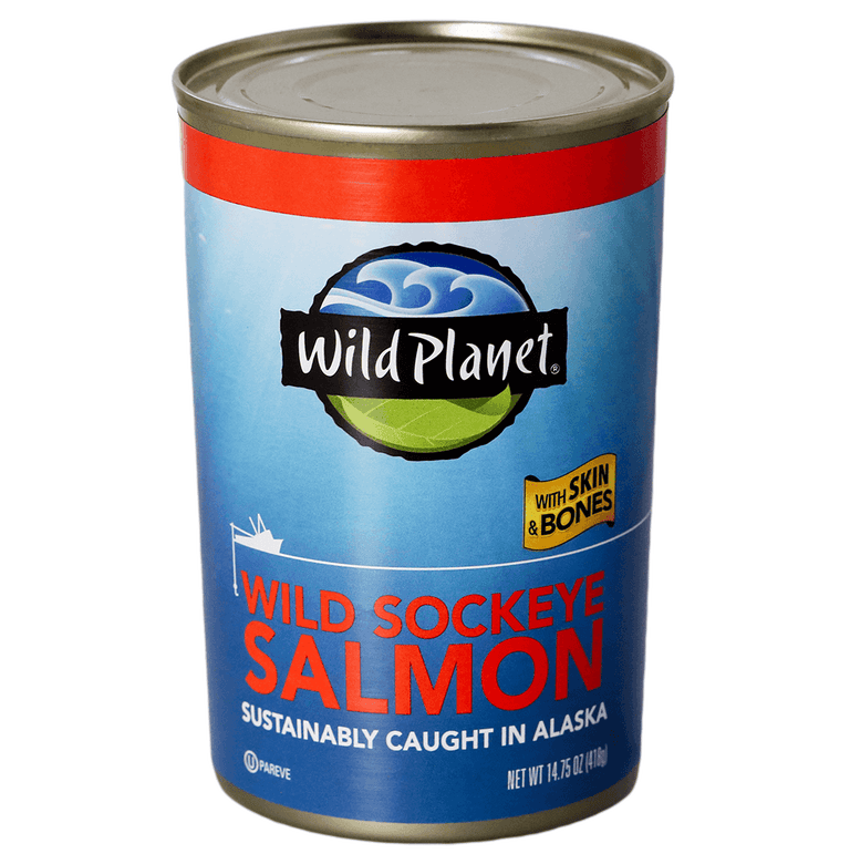 Wild Sockeye Salmon with Skin & Bones