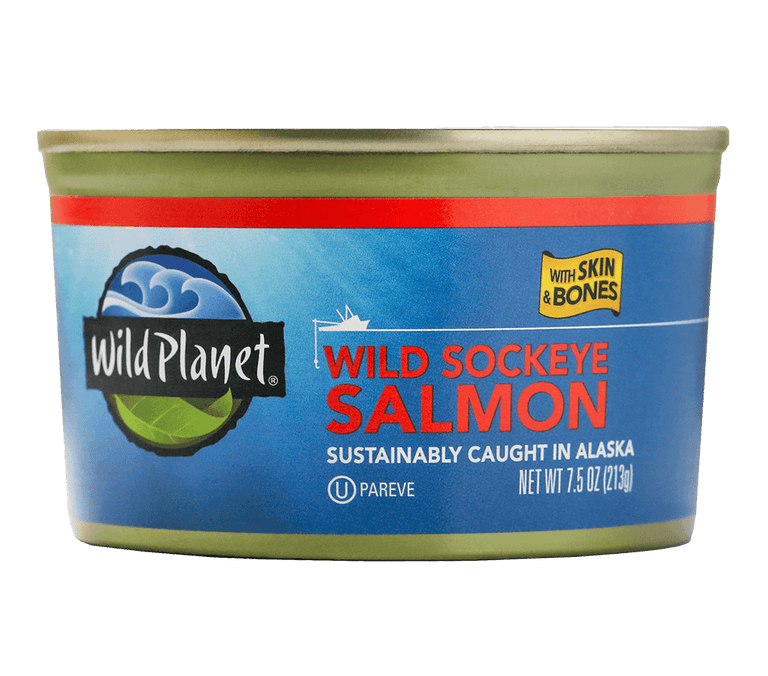 Wild Sockeye Salmon with Skin & Bones