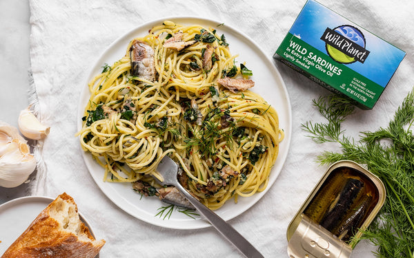 Photo of Sardines and Greens Pasta