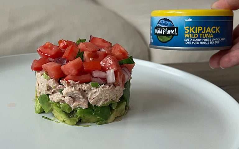 Avocado Tomato Tuna Tower recipe