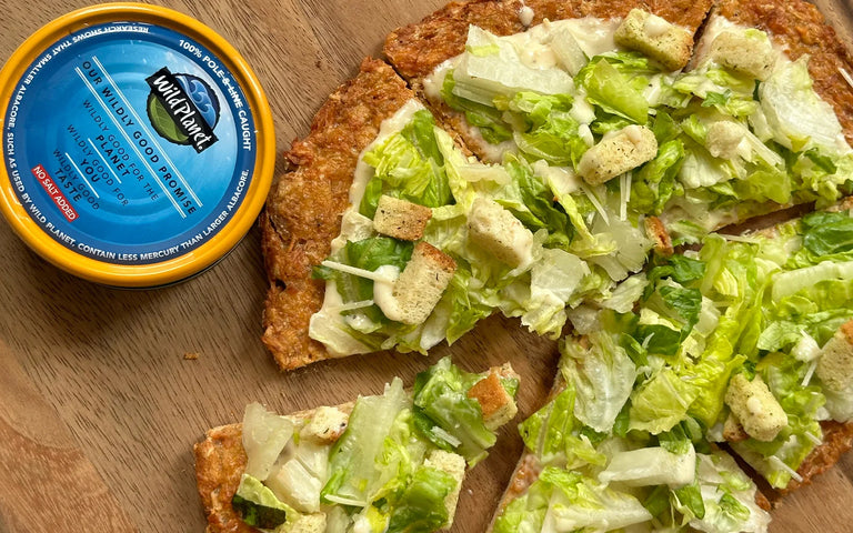 Photo of Tuna Crust Caesar Salad Pizza