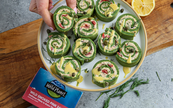 Smoked Salmon Spinach and Egg Rollups