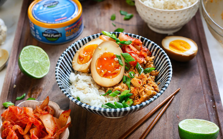 Photo of Gochujang Tuna Bowl with Soy Marinated Eggs