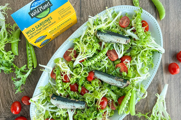 Sugar Snap Pea Sardine Salad