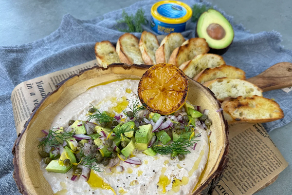 Tuna Mousse with Garlic Rubbed Crostini