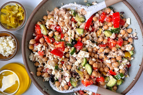 Greek Chickpea Tuna Salad