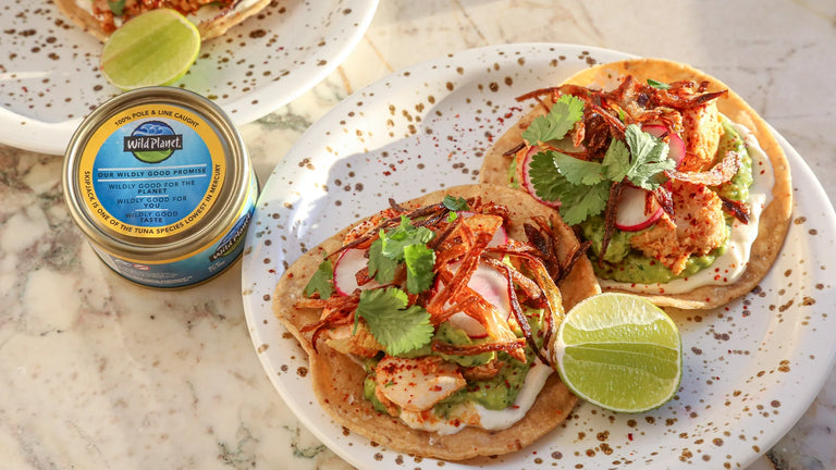 Photo of Spicy Tuna Tostada with an Avocado Salsa Verde