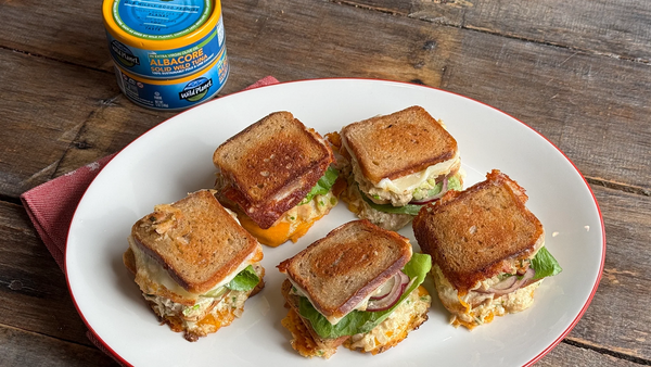 Mini Triple-Decker Tuna Melt