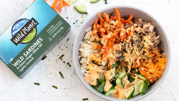 Sardine Sushi-Inspired Rice Bowl