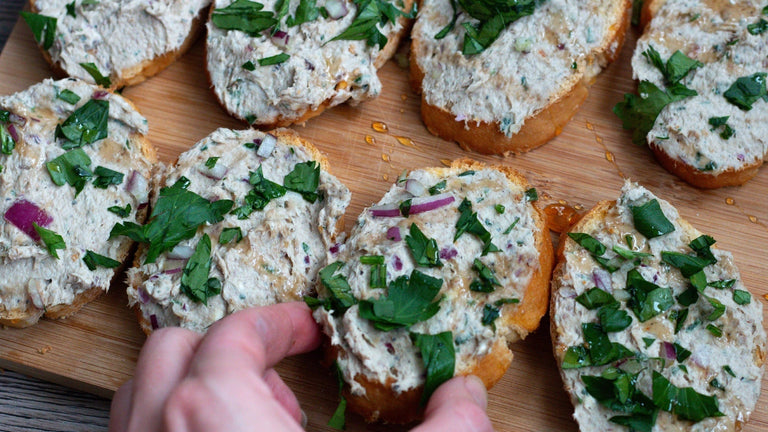 Photo of Herbed Sardine Cream Cheese Crostini
