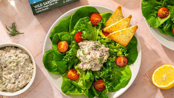 Sardine Salad with Butter Lettuce and Fresh Herbs