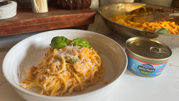 Butternut Squash Salmon Spaghetti