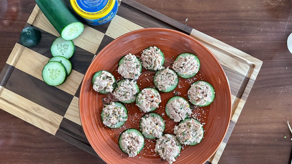 Spicy Tuna Cucumber Bites