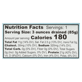 Mackerel Nutrition Fact Panel