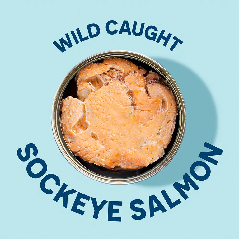 Open can of Wild Sockeye Salmon