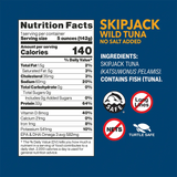 Skipjack Wild Tuna No Salt Added nutrition facts and ingredients